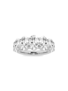 Saks Fifth Avenue Women's Build Your Own Collection 14k White Gold & 5 Lab Grown Oval Diamond Anniversary Band In 4 Tcw Platinum