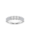 Saks Fifth Avenue Women's Build Your Own Collection 14k White Gold & 9 Natural Emerald Cut Diamond Anniversary Band In 2 Tcw White Gold