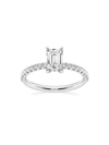 Saks Fifth Avenue Women's Build Your Own Collection Platinum & Lab Grown Emerald Cut Diamond Hidden Halo Engagement Ri In 2.4 Tcw Platinum