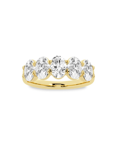 Saks Fifth Avenue Women's Build Your Own Collection 14k Yellow Gold & 5 Lab Grown Oval Diamond Anniversary Band In 2 Tcw Yellow Gold