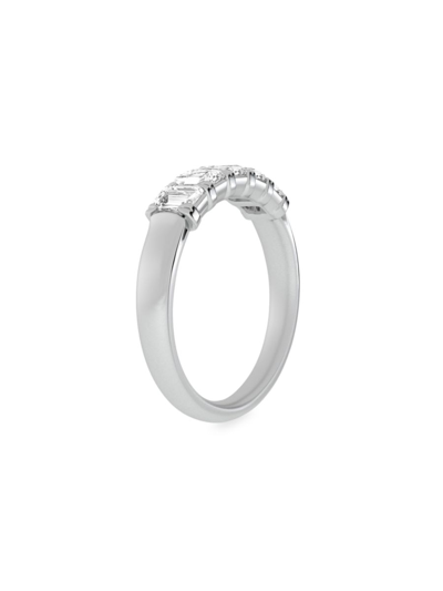 Saks Fifth Avenue Women's Build Your Own Collection 14k White Gold & 5 Lab Grown Emerald Diamond Anniversary Band In 1 Tcw White Gold