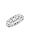 Saks Fifth Avenue Women's Build Your Own Collection 14k White Gold & 5 Lab Grown Emerald Diamond Anniversary Band In 2 Tcw White Gold