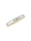 Saks Fifth Avenue Women's Build Your Own Collection 14k Yellow Gold & Lab Grown Emerald Cut Diamond Eternity Band In 2 Tcw Yellow Gold