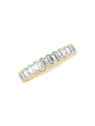 Saks Fifth Avenue Women's Build Your Own Collection 14k Yellow Gold & Lab Grown Emerald Cut Diamond Eternity Band In 2 Tcw Yellow Gold