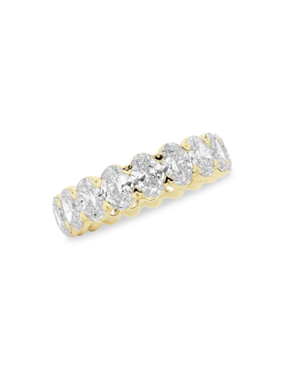 Saks Fifth Avenue Women's Build Your Own Collection 14k Yellow Gold & Lab Grown Oval Diamond Eternity Band In 4 Tcw Yellow Gold