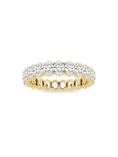 Saks Fifth Avenue Women's Build Your Own Collection 14k Yellow Gold & Lab Grown Oval Diamond Eternity Band In 2 Tcw Yellow Gold