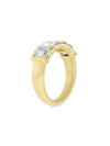Saks Fifth Avenue Women's Build Your Own Collection 14k Yellow Gold & 5 Lab Grown Emerald Diamond Anniversary Band In 3 Tcw Yellow Gold