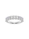 Saks Fifth Avenue Women's Build Your Own Collection Platinum & 9 Natural Emerald Cut Diamond Anniversary Band In 2 Tcw Platinum