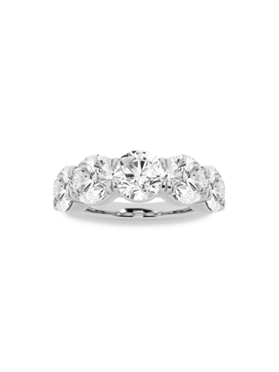 Saks Fifth Avenue Women's Build Your Own Collection 14k White Gold & 5 Lab Grown Round Diamond Anniversary Band In 5 Tcw White Gold