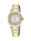 GV2 WOMEN'S POTENTE 33MM ION PLATED TWO TONE STAINLESS STEEL & DIAMOND BRACELET WATCH