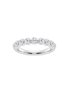 Saks Fifth Avenue Women's Build Your Own Collection Platinum & 9 Natural Round Diamond Wedding Band In 0.5 Tcw Platinum
