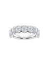 Saks Fifth Avenue Women's Build Your Own Collection 14k White Gold & 9 Natural Oval Diamond Anniversary Band In 4 Tcw White Gold
