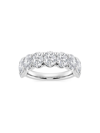 Saks Fifth Avenue Women's Build Your Own Collection 14k White Gold & 9 Natural Oval Diamond Anniversary Band In 5 Tcw White Gold