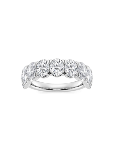 Saks Fifth Avenue Women's Build Your Own Collection 14k White Gold & 9 Natural Oval Diamond Anniversary Band In 5 Tcw White Gold
