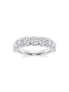 Saks Fifth Avenue Women's Build Your Own Collection 14k White Gold & 9 Natural Oval Diamond Anniversary Band In 3 Tcw White Gold