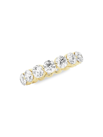 Saks Fifth Avenue Women's Build Your Own Collection 14k Yellow Gold & Natural Round Diamond Floating Eternity Band In 4 Tcw Yellow Gold
