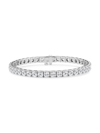 Saks Fifth Avenue Women's Build Your Own Collection 14k White Gold & Lab Grown Diamond Four Prong Tennis Bracelet In 13 Tcw White Gold