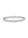 Saks Fifth Avenue Women's Build Your Own Collection 14k White Gold & Lab Grown Diamond Four Prong Tennis Bracelet In 20 Tcw White Gold