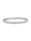 Saks Fifth Avenue Women's Build Your Own Collection 14k White Gold & Lab Grown Diamond Four Prong Tennis Bracelet In 14 Tcw White Gold