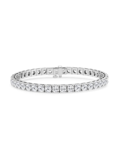 Saks Fifth Avenue Women's Build Your Own Collection 14k White Gold & Lab Grown Diamond Four Prong Tennis Bracelet In 14 Tcw White Gold