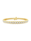 Saks Fifth Avenue Women's Build Your Own Collection 14k Yellow Gold & Lab Grown Diamond Half Bezel Tennis Bracelet In 8 Tcw Yellow Gold