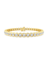 Saks Fifth Avenue Women's Build Your Own Collection 14k Yellow Gold & Lab Grown Diamond Half Bezel Tennis Bracelet In 10 Tcw Yellow Gold