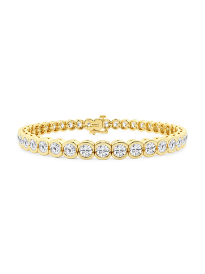 Saks Fifth Avenue Women's Build Your Own Collection 14k Yellow Gold & Lab Grown Diamond Half Bezel Tennis Bracelet In 10 Tcw Yellow Gold