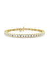 Saks Fifth Avenue Women's Build Your Own Collection 14k Yellow Gold & Lab Grown Diamond Half Bezel Tennis Bracelet In 5 Tcw Yellow Gold