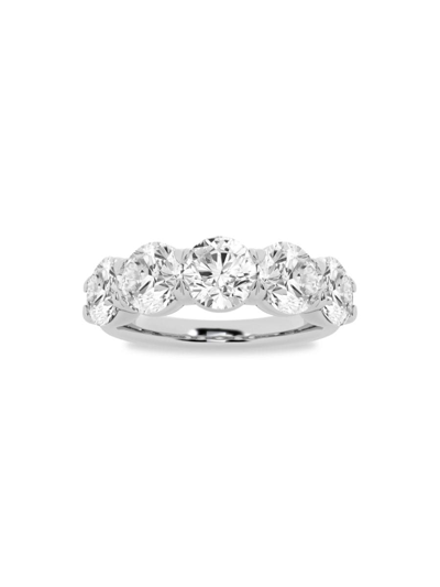 Saks Fifth Avenue Women's Build Your Own Collection Platinum & 5 Lab Grown Round Diamond Anniversary Band In 1 Tcw Platinum