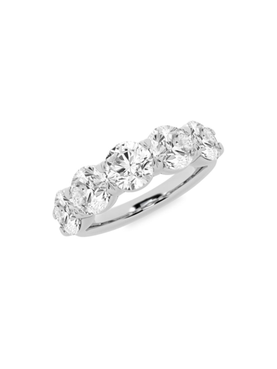 Saks Fifth Avenue Women's Build Your Own Collection Platinum & 5 Lab Grown Round Diamond Anniversary Band In 3 Tcw Platinum