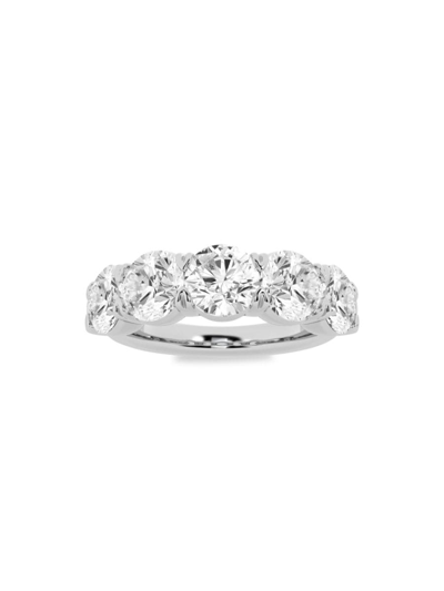 Saks Fifth Avenue Women's Build Your Own Collection Platinum & 5 Lab Grown Round Diamond Anniversary Band In 4 Tcw Platinum