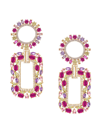 EYE CANDY LA WOMEN'S JULIETA 18K GOLDPLATED & CUBIC ZIRCONIA DROP EARRINGS