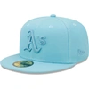 NEW ERA NEW ERA LIGHT BLUE OAKLAND ATHLETICS COLOR PACK 59FIFTY FITTED HAT