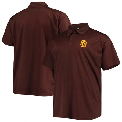 Fanatics Men's Brown San Diego Padres Big And Tall Solid Birdseye Polo Shirt