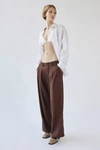 Urban Outfitters Uo Martina Low-rise Trouser Pant In Brown