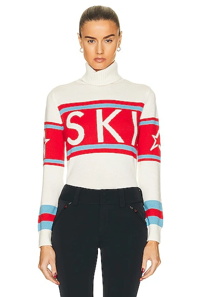 Perfect Moment Ski Merino Jumper In Snow White
