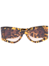 Casablanca Yellow The Magazine Tortoiseshell Sunglasses In Yellow