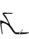 SAINT LAURENT NUIT 90 HIGH-HEELED SANDALS