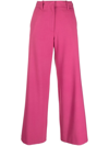 Maje Wide-leg Stretch Suit Trousers In Pink