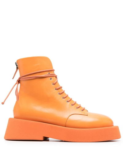 Marsèll Ankle Lace-up 55mm Boots In Orange
