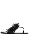 ATP ATELIER CANELLI FRINGED THONG SANDALS