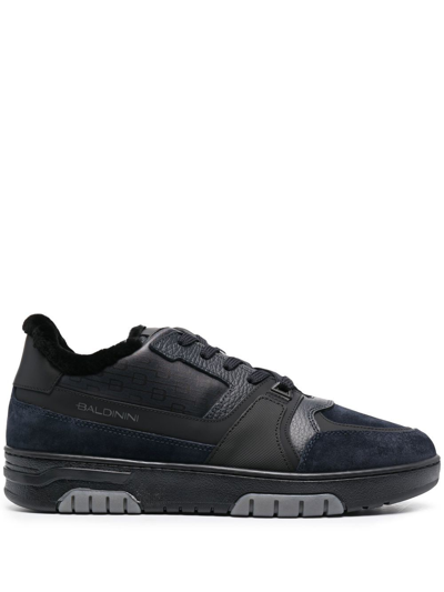 Baldinini Side Logo-print Low-top Trainers In Black