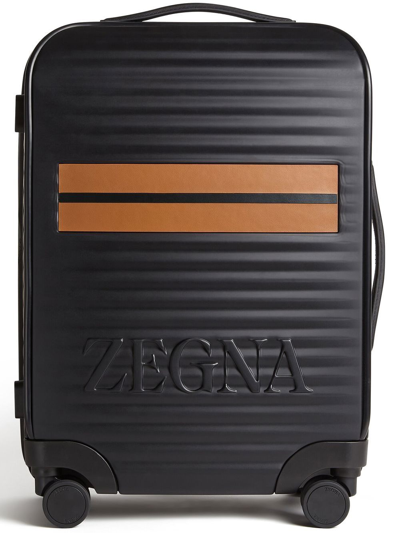 Zegna Leggerissimo Trolley Suitcase In Noir