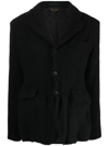 Comme Des Garçons Felted-finish Single-breasted Blazer In Black