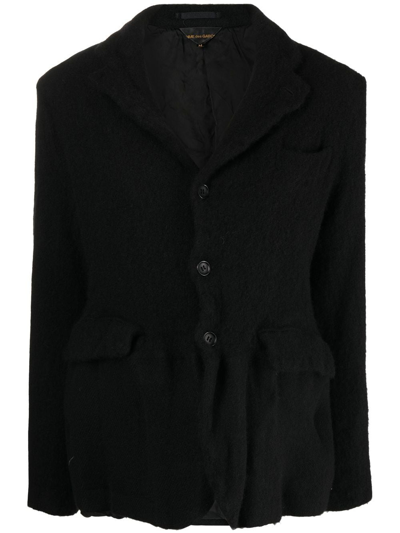 Comme Des Garçons Felted-finish Single-breasted Blazer In Black