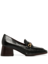 TORY BURCH PERRINE HEELED LEATHER LOAFER