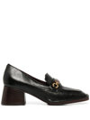 Tory Burch Perrine Embellished Leather Loafer Pumps In Black