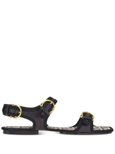 Ferragamo Nomadic Stories Sandal In Black