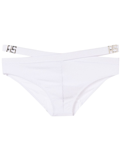 Amir Slama Cut-out Logo Swimming Trunks In White