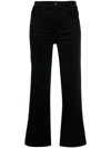 Paige High Rise Ankle Length Leenah Jeans - Black Velvet Corduroy In Black